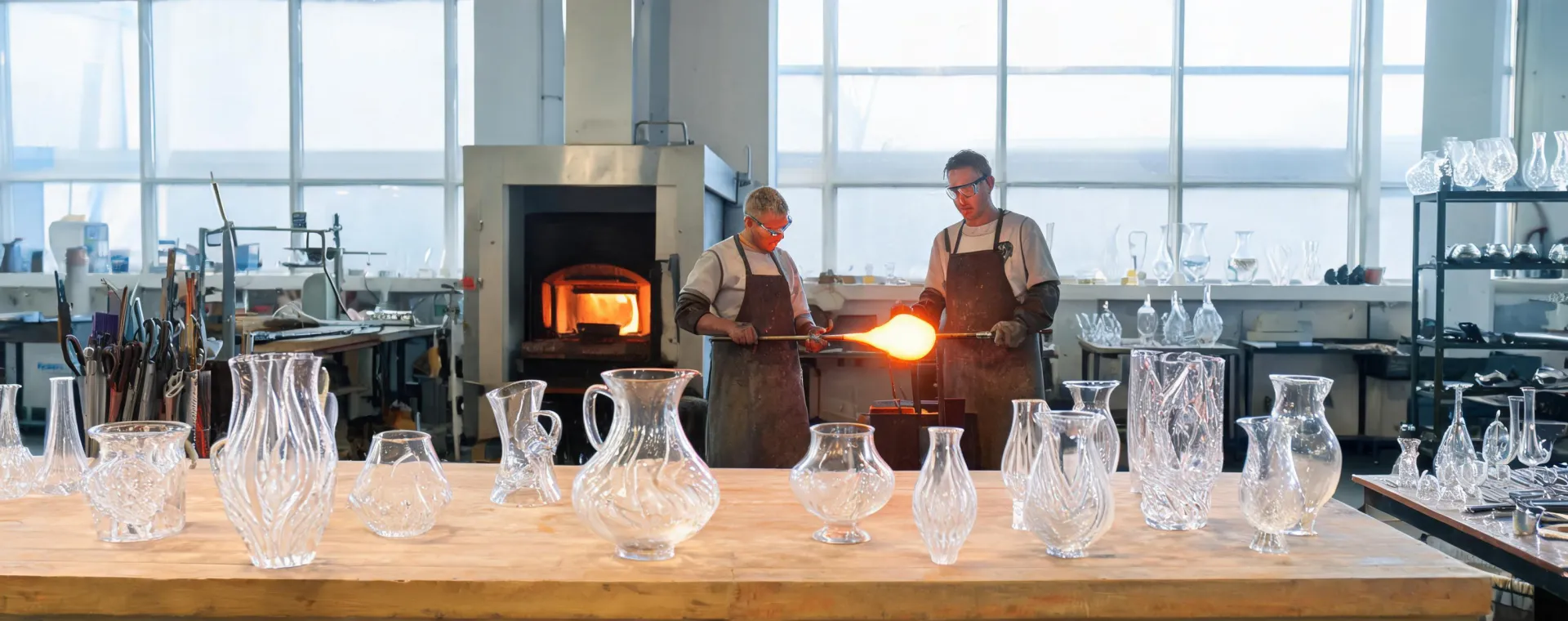 Kosta Boda glass studio